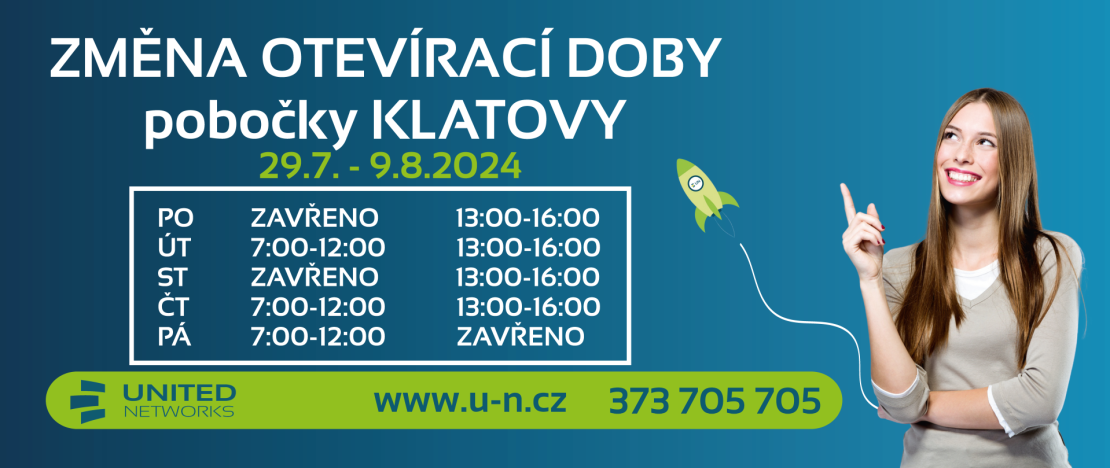 změna otevírací doby pobočky